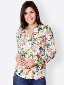 SCORPIUS Women Multicoloured Regular Fit Floral Printed Casual Shirt