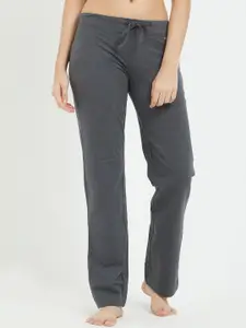 Fruit of the Loom Women Charcoal Grey Solid Lounge Pants FKPS01-A1S3