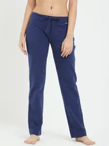 Fruit of the Loom Women Navy Blue Solid Lounge Pants FKPS01-A1S4