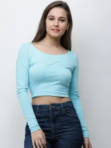 Cation Women Blue Solid Top