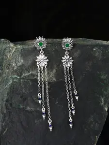 Voylla Silver-Plated Classic Drop Earrings