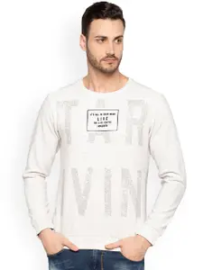 Status Quo Men White Printed Sweatshirt