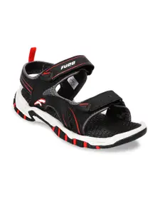 FURO by Red Chief Furo Sports By Red Chief Black & Red For Men Sports Sandal