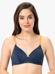 Amante Printed Padded Wirefree Delicate Dots T-shirt Bra - BRA22801