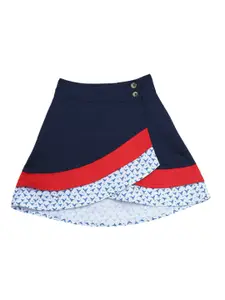 ELLE Girls Multicoloured Flared Wrap Skirt