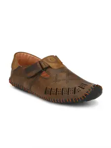 John Karsun Men Brown Shoe-Style Sandals