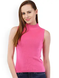 RVK Women Pink Solid Pullover