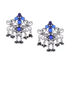 Silvermerc Designs Silver-Plated Blue Classic Drop Earrings