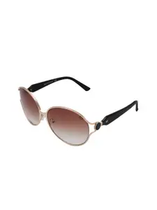 GIO COLLECTION Women Brown Oval Sunglasses GL5059C10