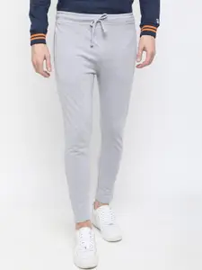 Masculino Latino Men Grey Melange Solid Slim-Fit Track Pants