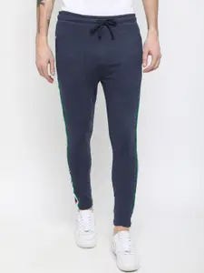 Masculino Latino Men Navy Blue Solid Slim-Fit Trackpant