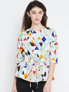 Ruhaans Women Multicoloured Printed Top