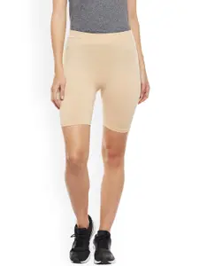 C9 AIRWEAR Women Beige Solid Regular Fit Sports Shorts