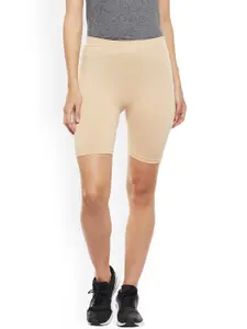 C9 AIRWEAR Women Beige Solid Regular Fit Sports Shorts