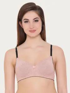Clovia Cotton Padded Non-Wired Multiway Push-Up T-Shirt Bra