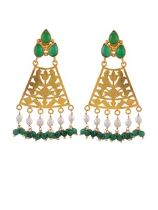 Silvermerc Designs Gold-Plated Sterling Silver Turquoise, Pearl Studded Drop Earrings