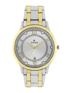 Titan Men Silver-Toned Analogue Watch 1775BM01