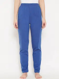 Clovia Women Blue Solid Lounge Pants LB0173A08XXL