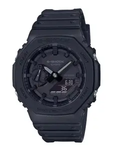 CASIO G-Shock Men  A1 All-Black Analog-Digital Dial Resin Strap Watch Ga-2100-1