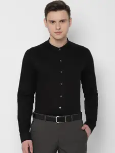 SIMON CARTER LONDON Men Black Slim Fit Solid Formal Shirt