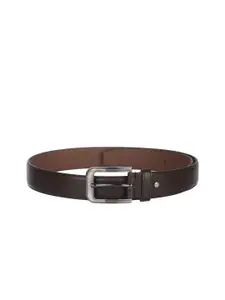 Kara Men Brown Textured Leather Belt