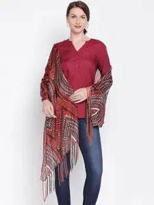 Style Quotient Women Brown & Orange Printed Scarf