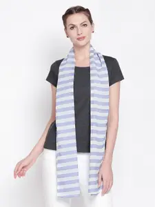 Style Quotient Women Blue & White Printed Scarf