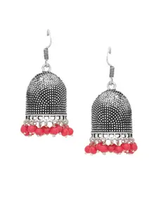 Silvermerc Designs Oxidised Silver-Plated Handcrafted Dome Shaped Jhumkas