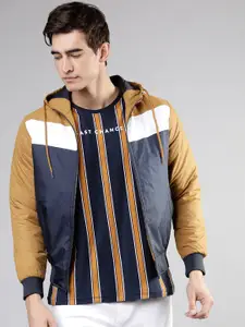 LOCOMOTIVE Men Mustard Colourblocked Tailored Jacket