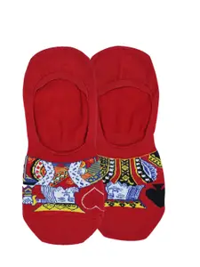 Balenzia Men Red Patterned Special Edition Poker Shoe Liners