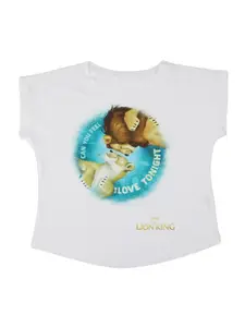 Disney by Wear Your Mind Disney by Wear Your Mind Girls White Printed Top