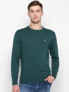 Red Tape Men Green Solid Sweater