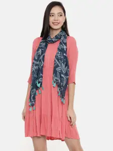 Chumbak Women Blue Printed Rectangular Scarf