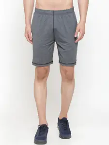 Invincible Men Grey Solid Regular Fit Regular Shorts