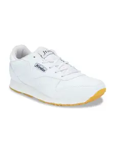 HIROLAS Men White Synthetic Mid-Top Running Shoes