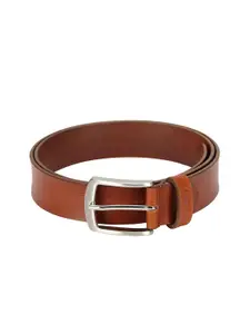 Ruosh Men Tan Brown Solid Leather Belt