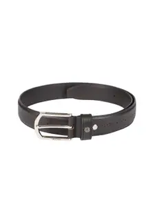 Ruosh Men Black Solid Leather Belt