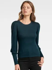 Forever New Women Green Solid Top