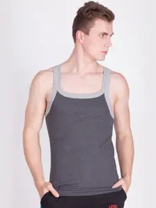 Force NXT Men Super Combed Cotton Soft Rib Multicolour Gym Vest