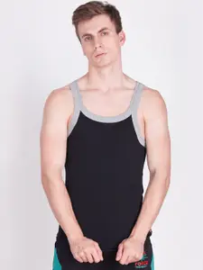 Force NXT Men Super Combed Cotton Soft Rib Multicolour Gym Vest
