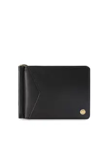 Hidesign Men Black Solid Leather Two Fold Wallet