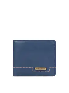 Hidesign Men Blue Solid Leather Two Fold Wallet