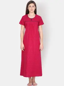Klamotten Red Printed Nightdress