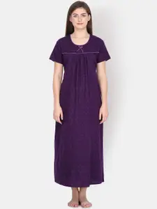 Klamotten Purple Printed Nightdress