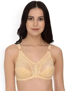 mod & shy Beige Lace Non-Wired Non Padded Minimizer Bra MS11M