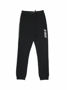 Pantaloons Junior Boys Black Solid Straight-Fit Joggers