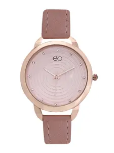 E2O Women Pink Analogue Leather Watch 5656PINK
