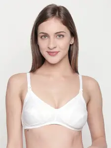 Lady Love White Solid Non-Wired Non Padded Everyday Bra LLBR8084