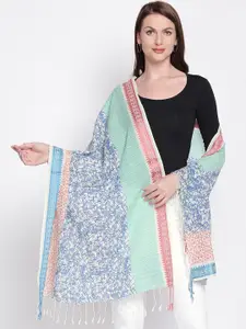 Style Quotient Blue And Green Printed Scarves