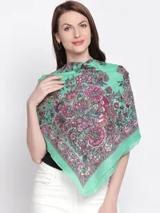 Style Quotient Green Printed Scarves